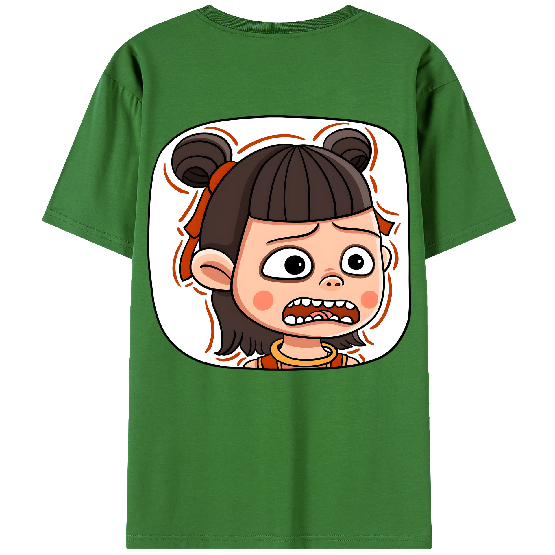 （画像用） Ne Zha 2 ナタ 魔童の大暴れ レディース半袖Tシャツ(バックプリント)